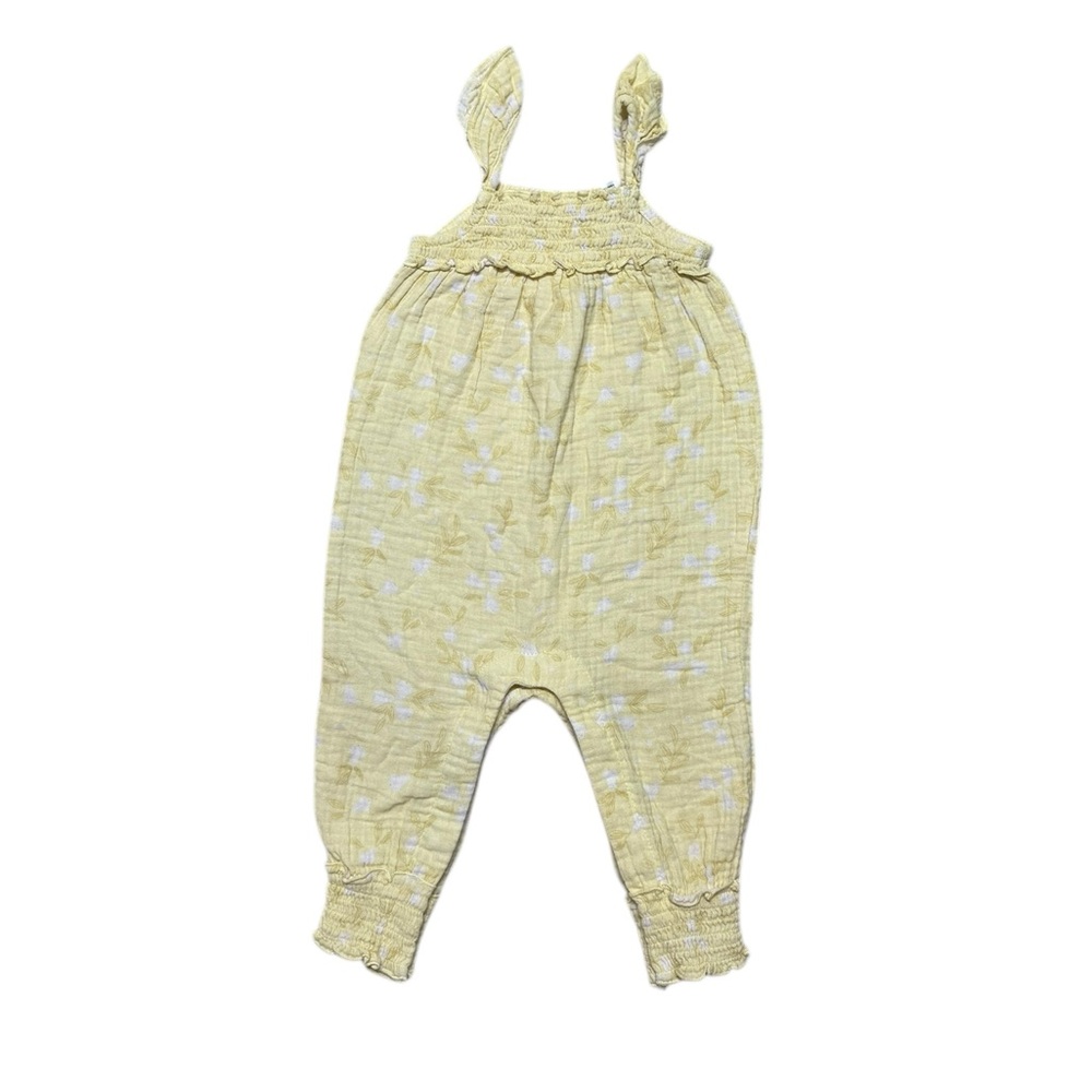 Toddler Baby Girl Yellow Floral Jumpsuit | 12M | Modern Moments